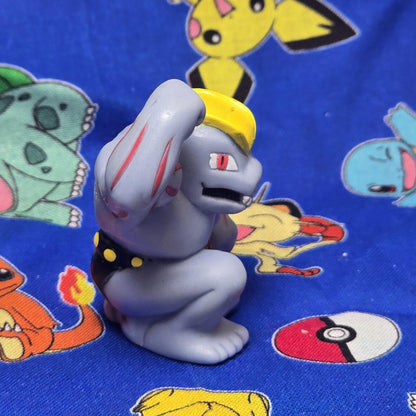 Pokemon Machoke Dark Figure Finger Puppet 1997 Nintendo Bandai PVC Vintage Japan
