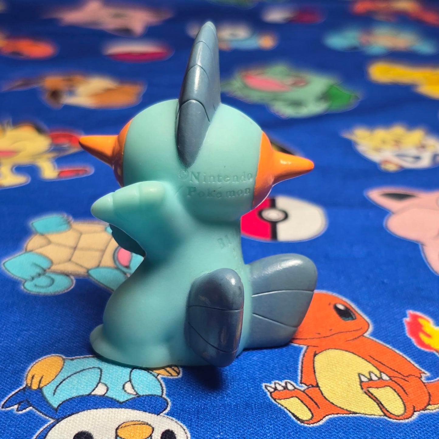 Pokemon Marshtomp Figure Finger Puppet 2005 Nintendo Bandai PVC Vintage Japan US
