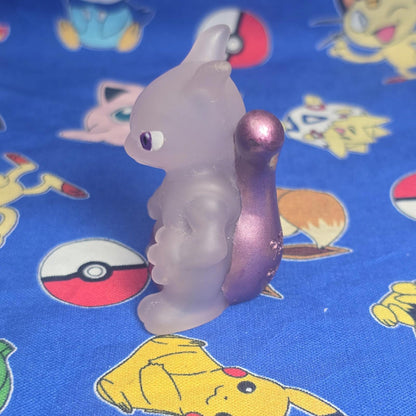 Pokemon Mewtwo Metallic Clear Figure Finger Puppet 2013 Nintendo Bandai Japan US