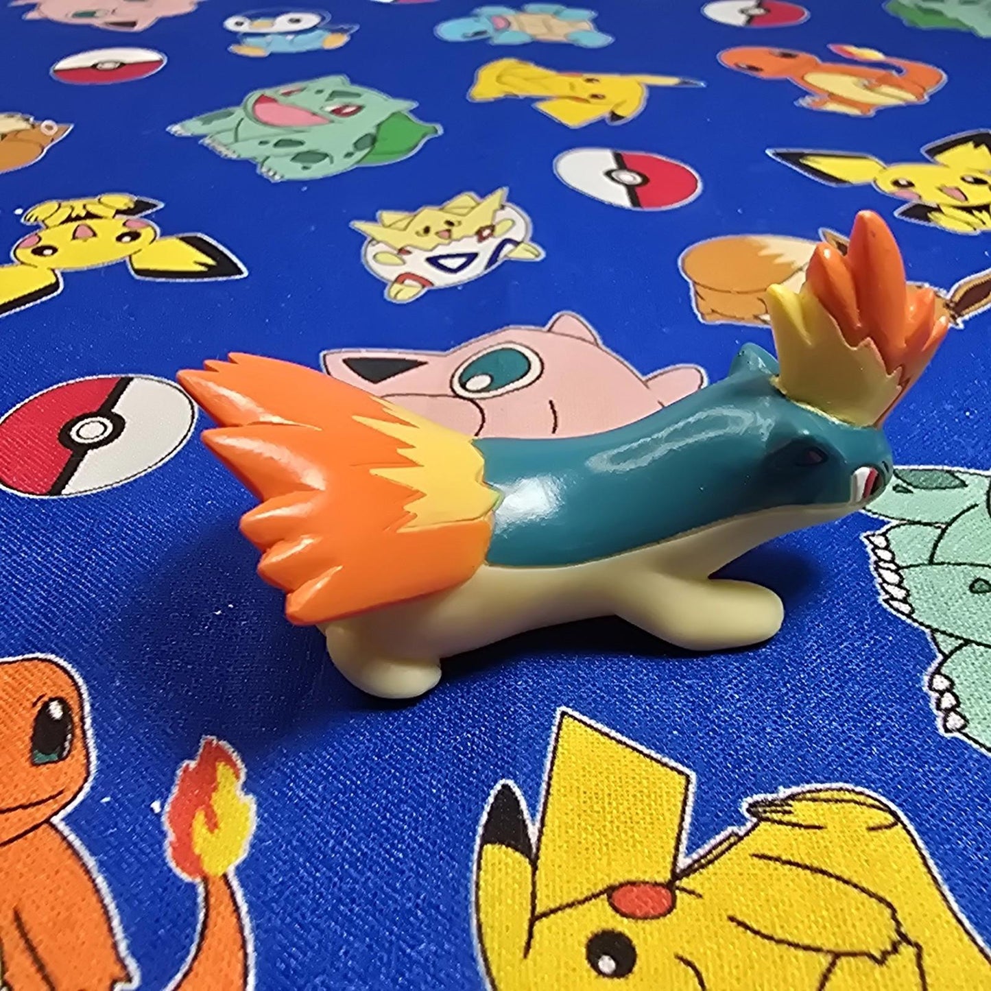 Pokemon Quilava Figure Finger Puppet 2000 Nintendo Bandai PVC Vintage Japan USA