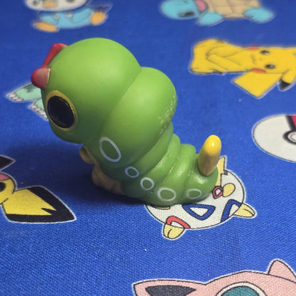 Pokemon Caterpie Figure Finger Puppet 1997 Bandai Nintendo PVC Vintage US Seller