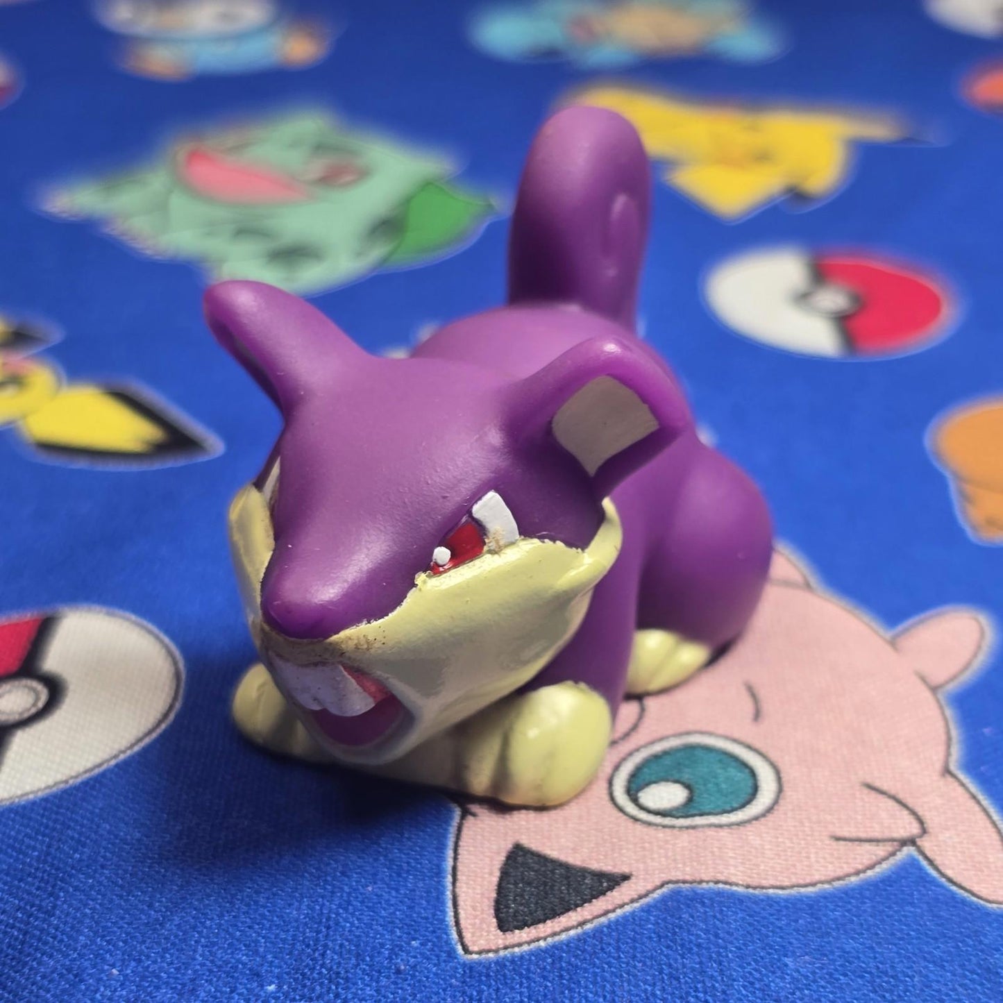 Pokemon Rattata Figure Finger Puppet 1997 Bandai Nintendo Vintage PVC Japan USA