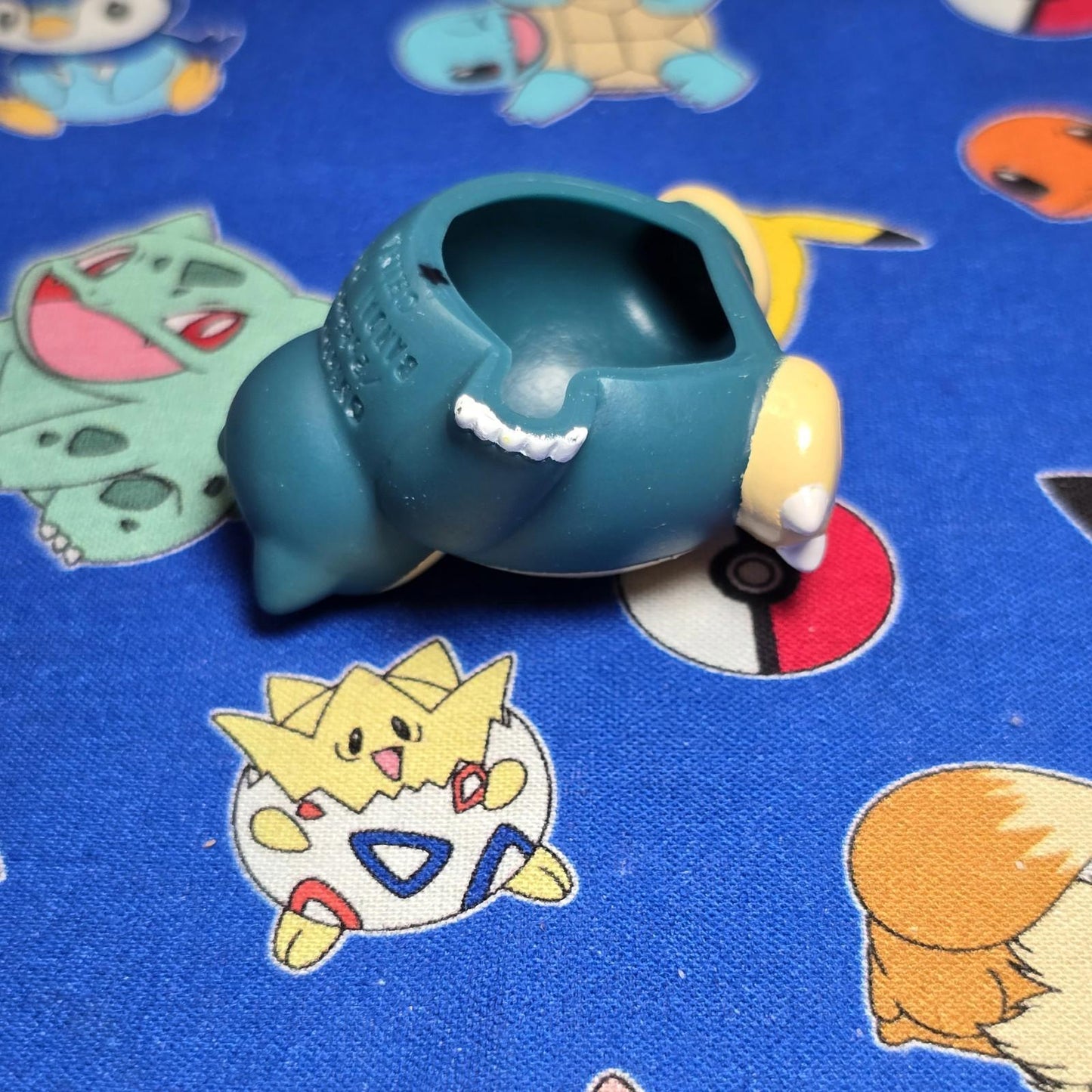 Pokemon Snorlax Figure Finger Puppet 2005 Nintendo Bandai PVC Vintage Japan USA