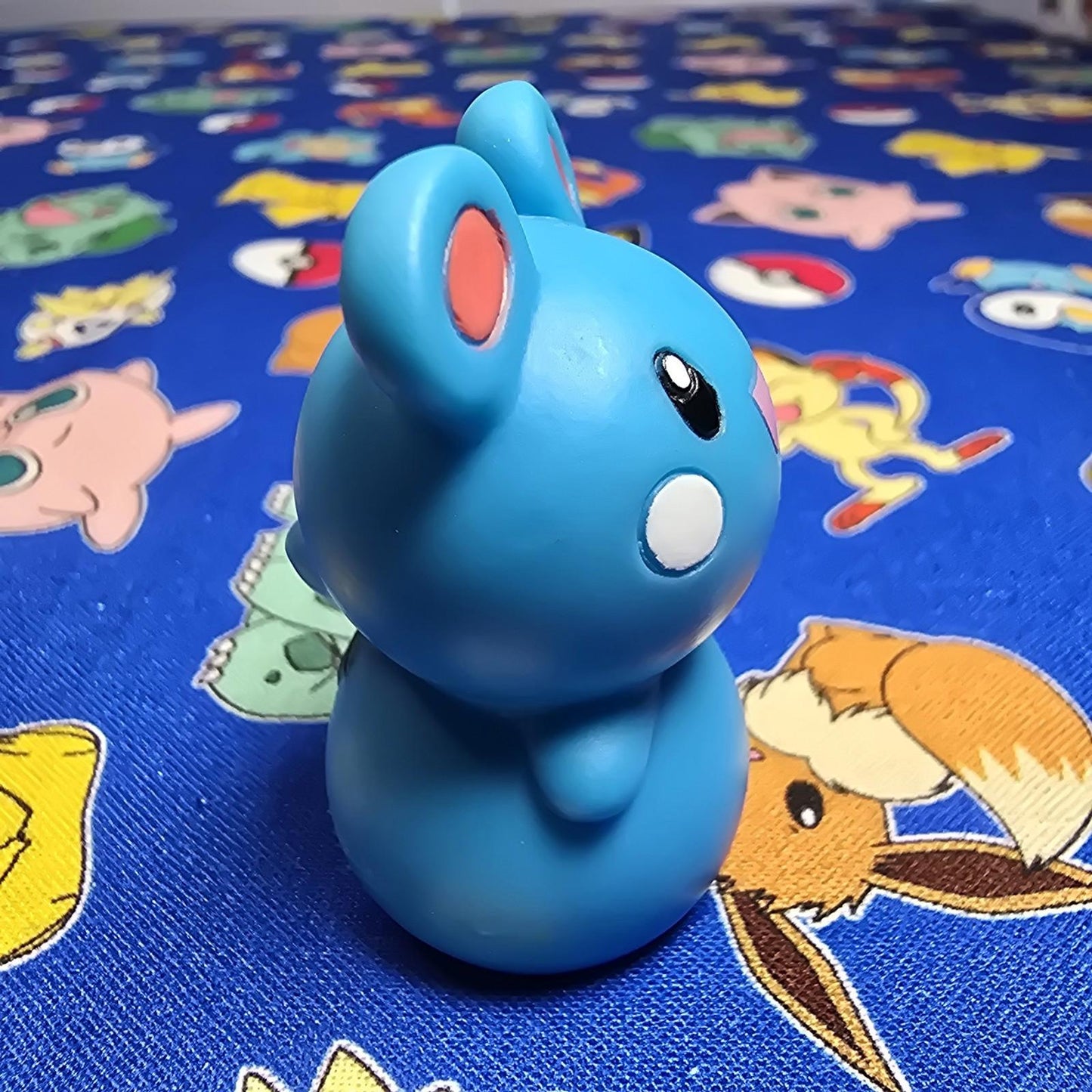 Pokemon Azurill Figure Finger Puppet 2002 Nintendo Bandai PVC Vintage Japan USA