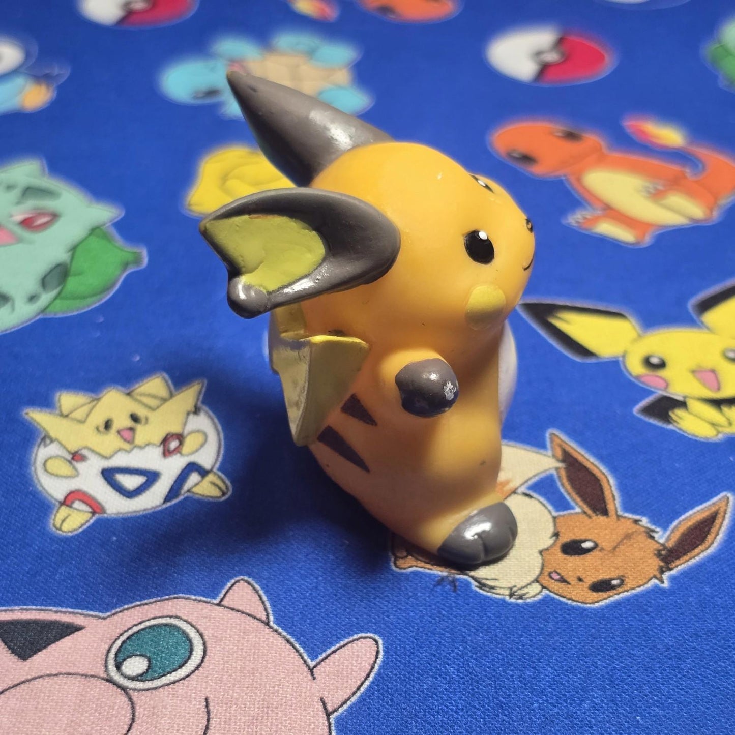 Pokemon Raichu Figure Finger Puppet 1999 Nintendo Bandai PVC Japan Vintage USA