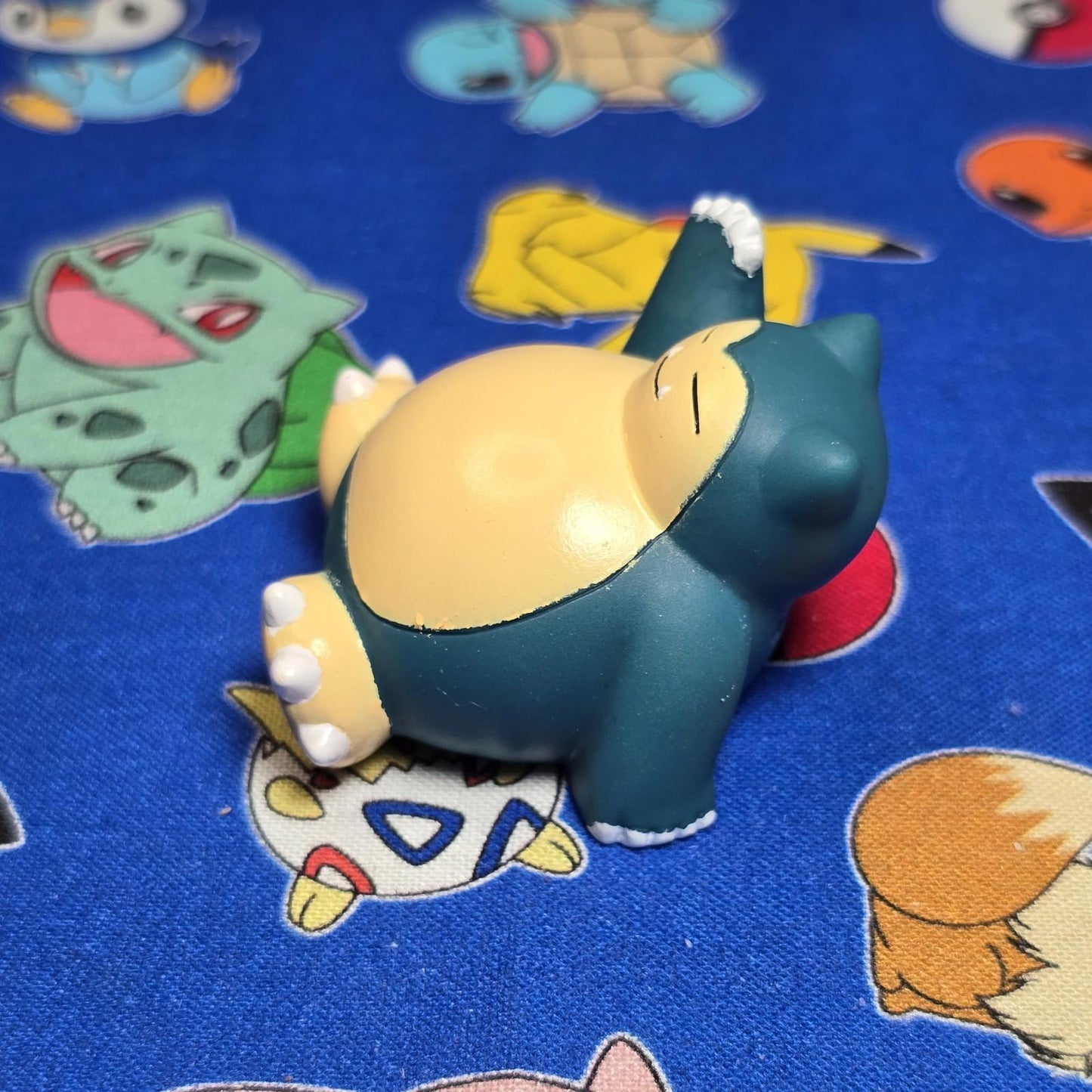 Pokemon Snorlax Figure Finger Puppet 2005 Nintendo Bandai PVC Vintage Japan USA