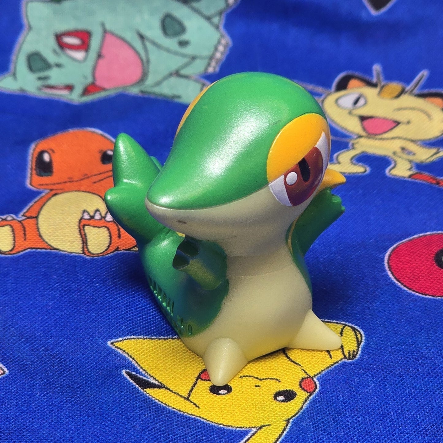 Pokemon Snivy Metallic Figure Finger Puppet 2010 Nintendo PVC Bandai Japan USA