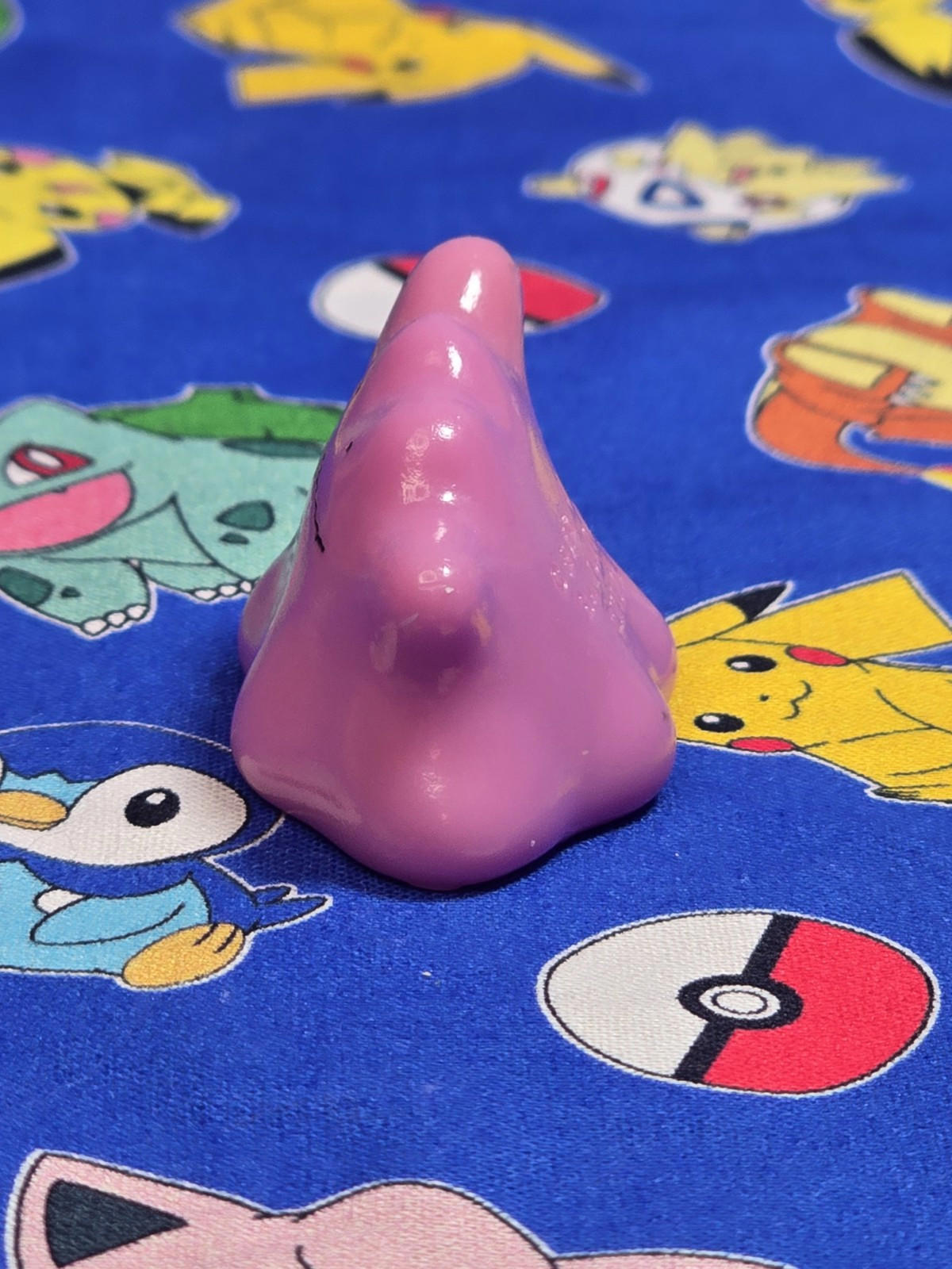 Pokemon Ditto Figure Finger Puppet 1997 Nintendo Bandai PVC Vintage Japan USA