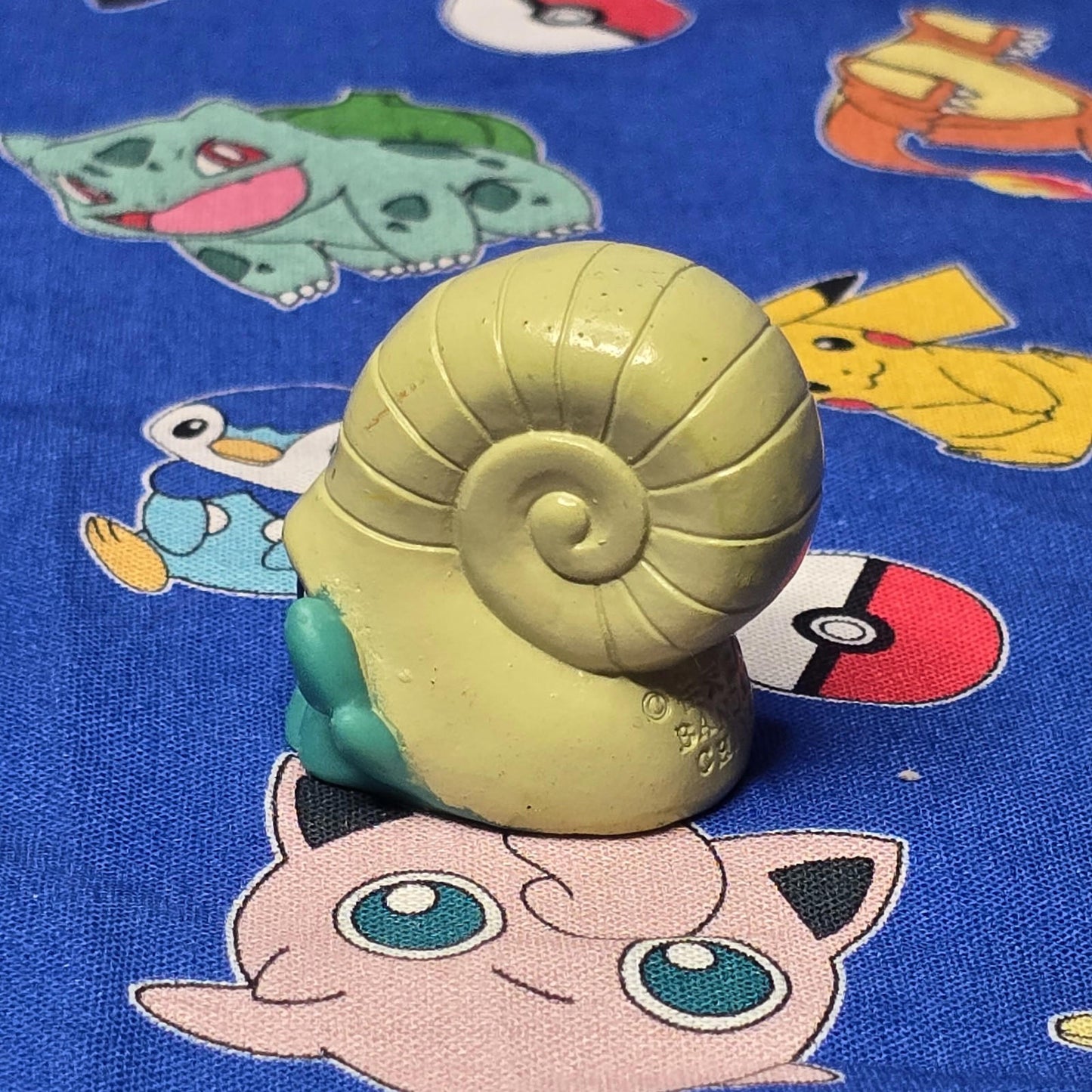 Pokemon Omanyte Figure Finger Puppet 1996 Nintendo Bandai Vintage PVC Japan USA
