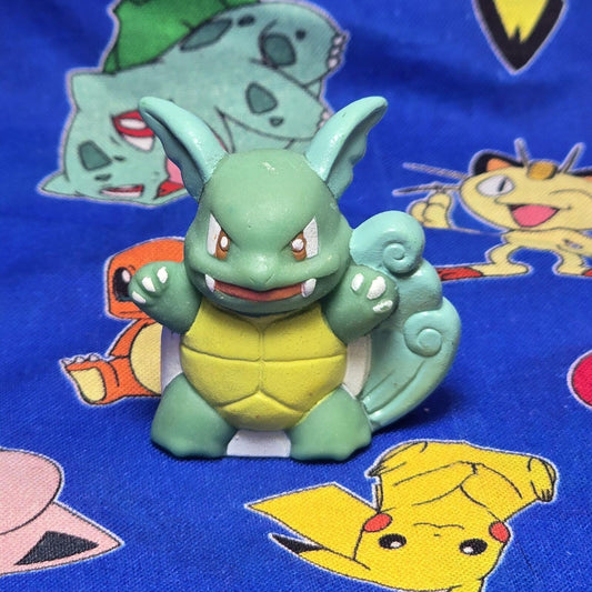Pokemon Wartortle Dark Figure Finger Puppet 1996 Nintendo Bandai Vintage Japan