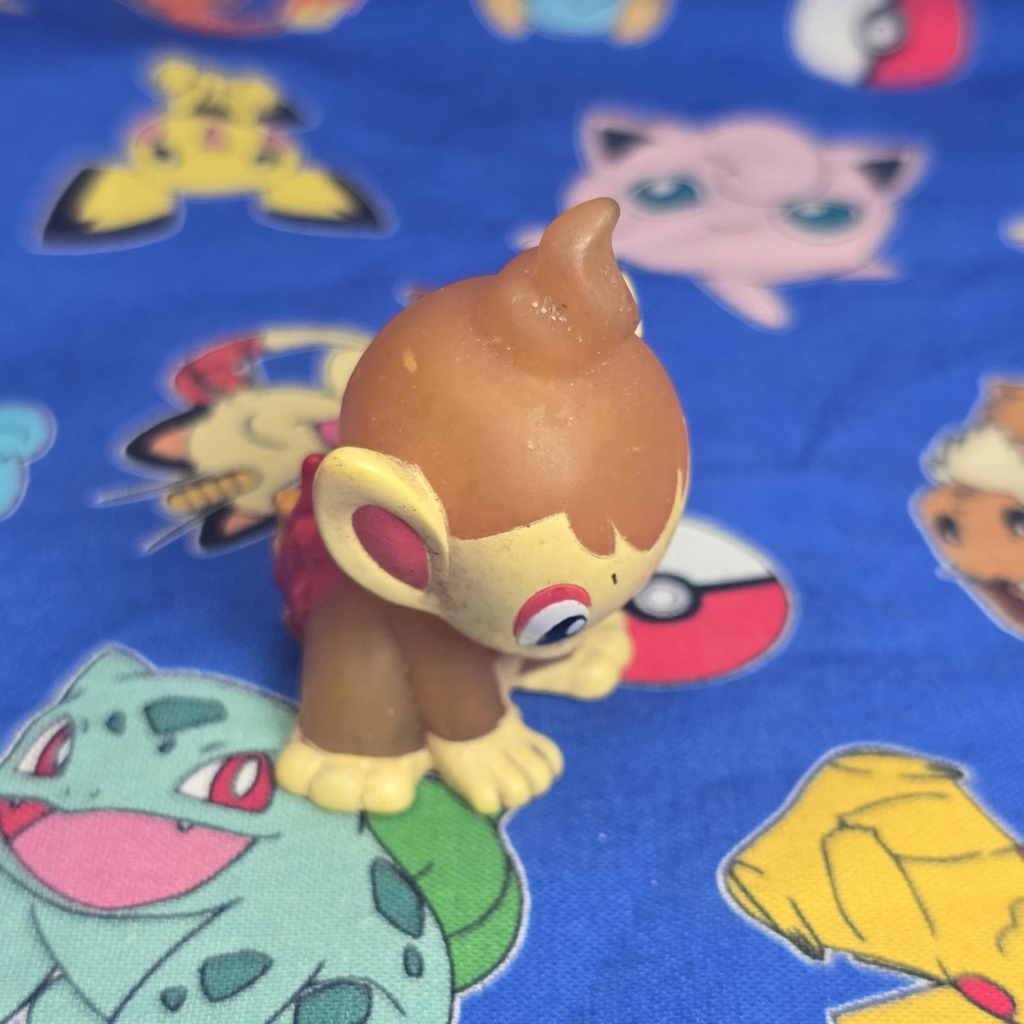 Pokemon Chimchar Clear Figure Finger Puppet 2006 Nintendo Bandai PVC Japan USA