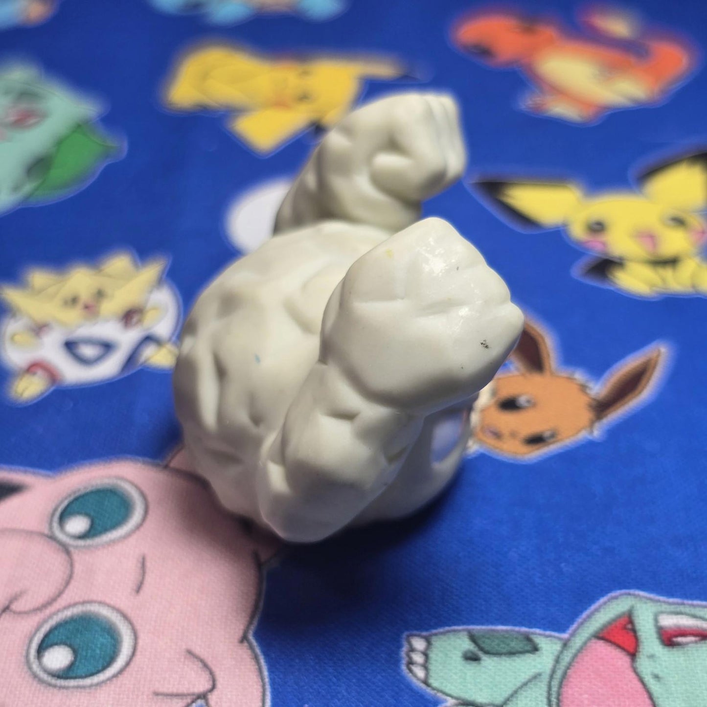 Pokemon Geodude Figure Finger Puppet 1997 Bandai Nintendo PVC Vintage Japan USA
