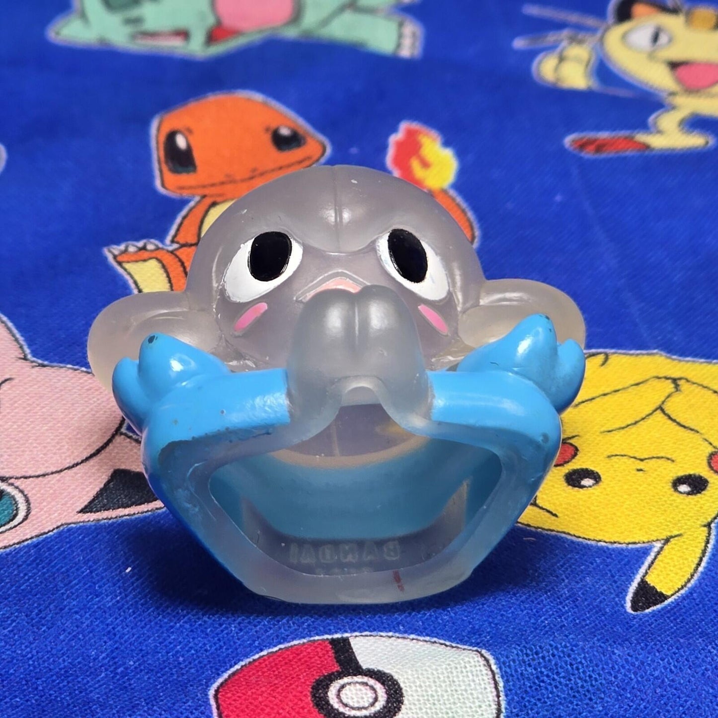 Pokemon Meditite Clear Figure Finger Puppet 2004 Nintendo Bandai PVC Japan USA