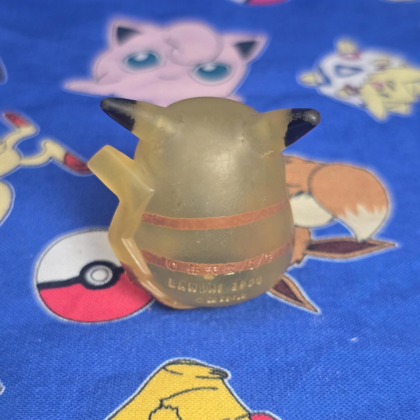 Pokemon Pikachu Clear Figure Finger Puppet 1996 Nintendo Bandai Vintage Japan US