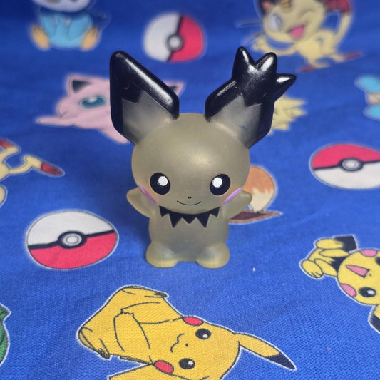 Pokemon Pichu Clear Female Figure Finger Puppet 2009 Nintendo Bandai Japan USA