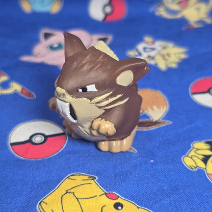 Pokemon Raticate Clear Figure Finger Puppet 1996 Nintendo PVC Bandai Japan USA