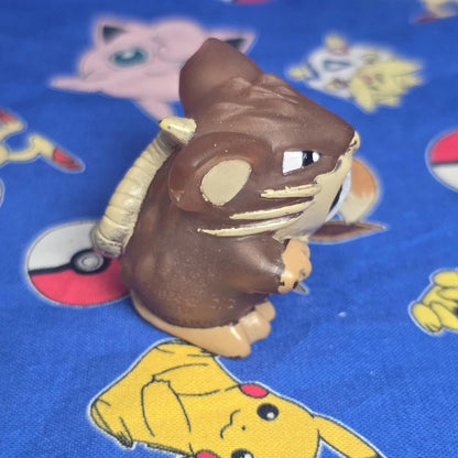 Pokemon Raticate Clear Figure Finger Puppet 1996 Nintendo PVC Bandai Japan USA