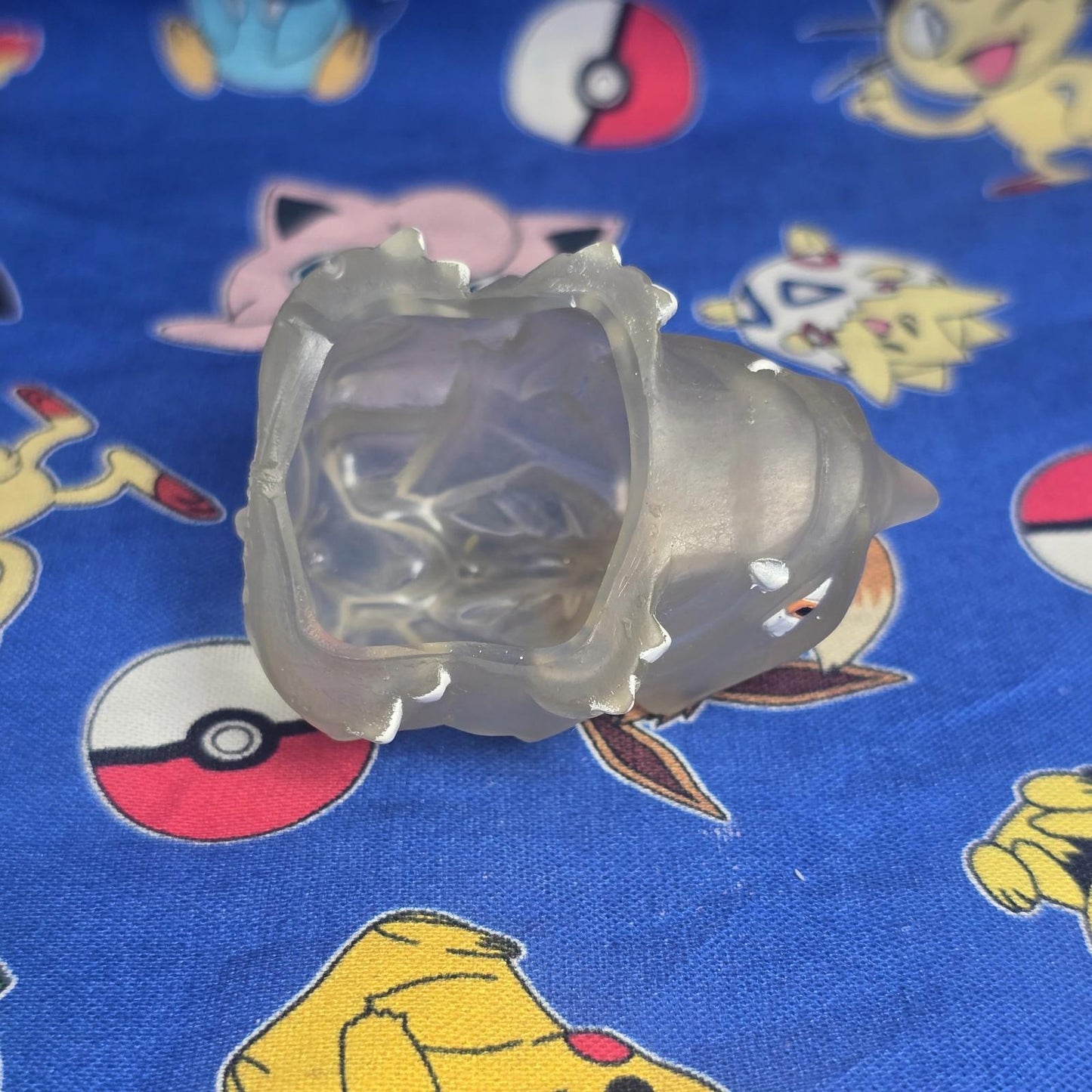 Pokemon Rhyhorn Clear Figure Finger Puppet 1996 Nintendo Bandai Vintage Japan US