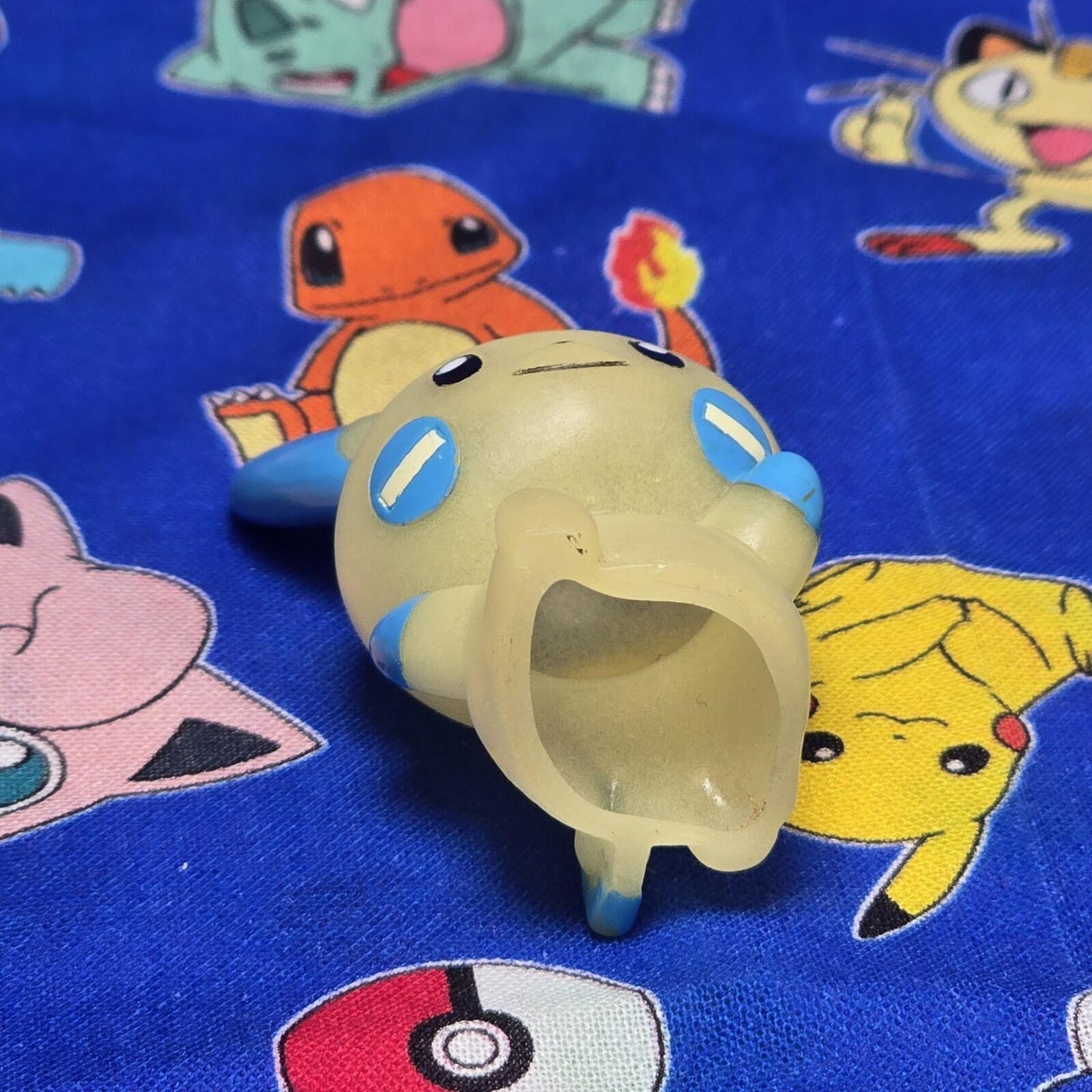 Pokemon Minun Glow In The Dark Figure Finger Puppet 2003 Nintendo Bandai Japan