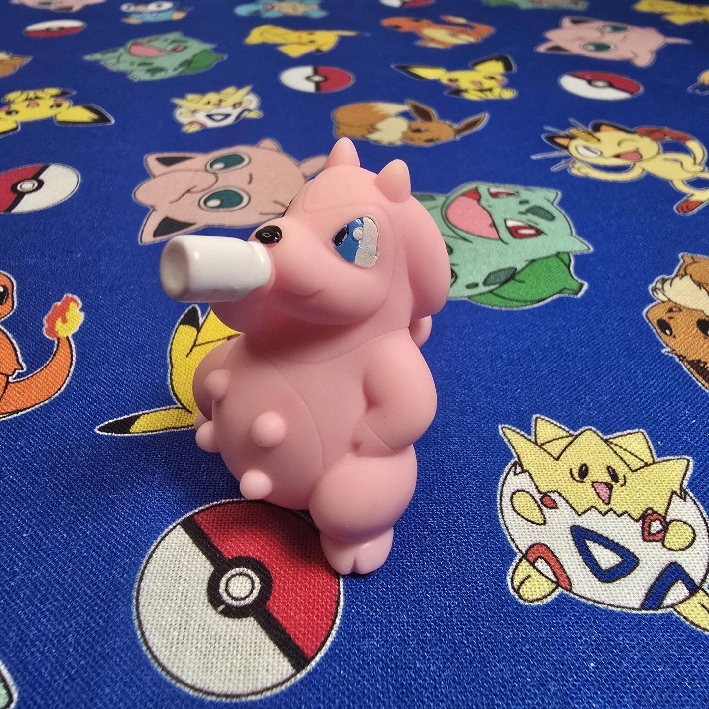 Pokemon Milktank Baby Pink Figure Finger Puppet 2009 Nintendo Bandai Japan USA