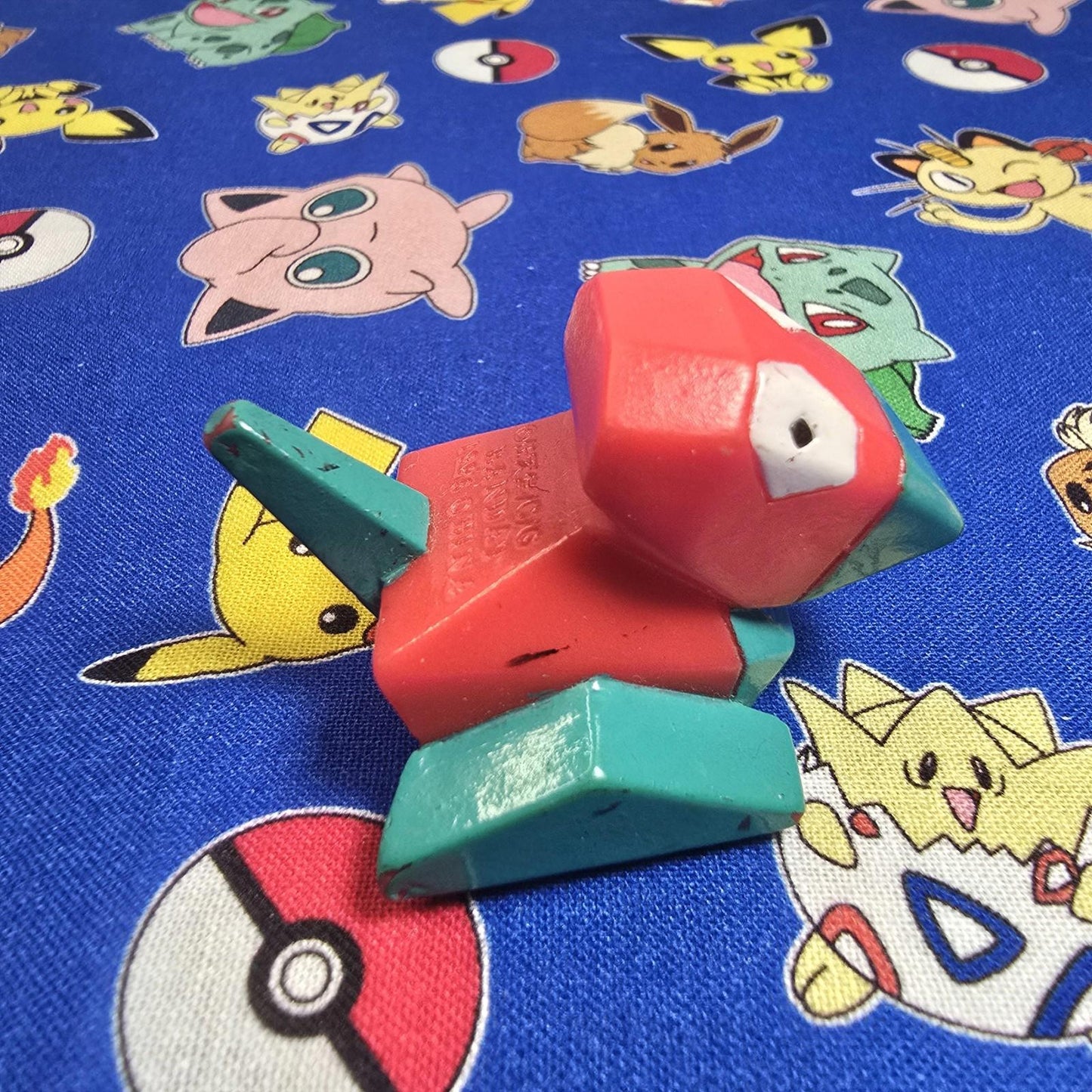 Pokemon Porygon Dark Figure Finger Puppet 1996 Nintendo Bandai Vintage Japan US