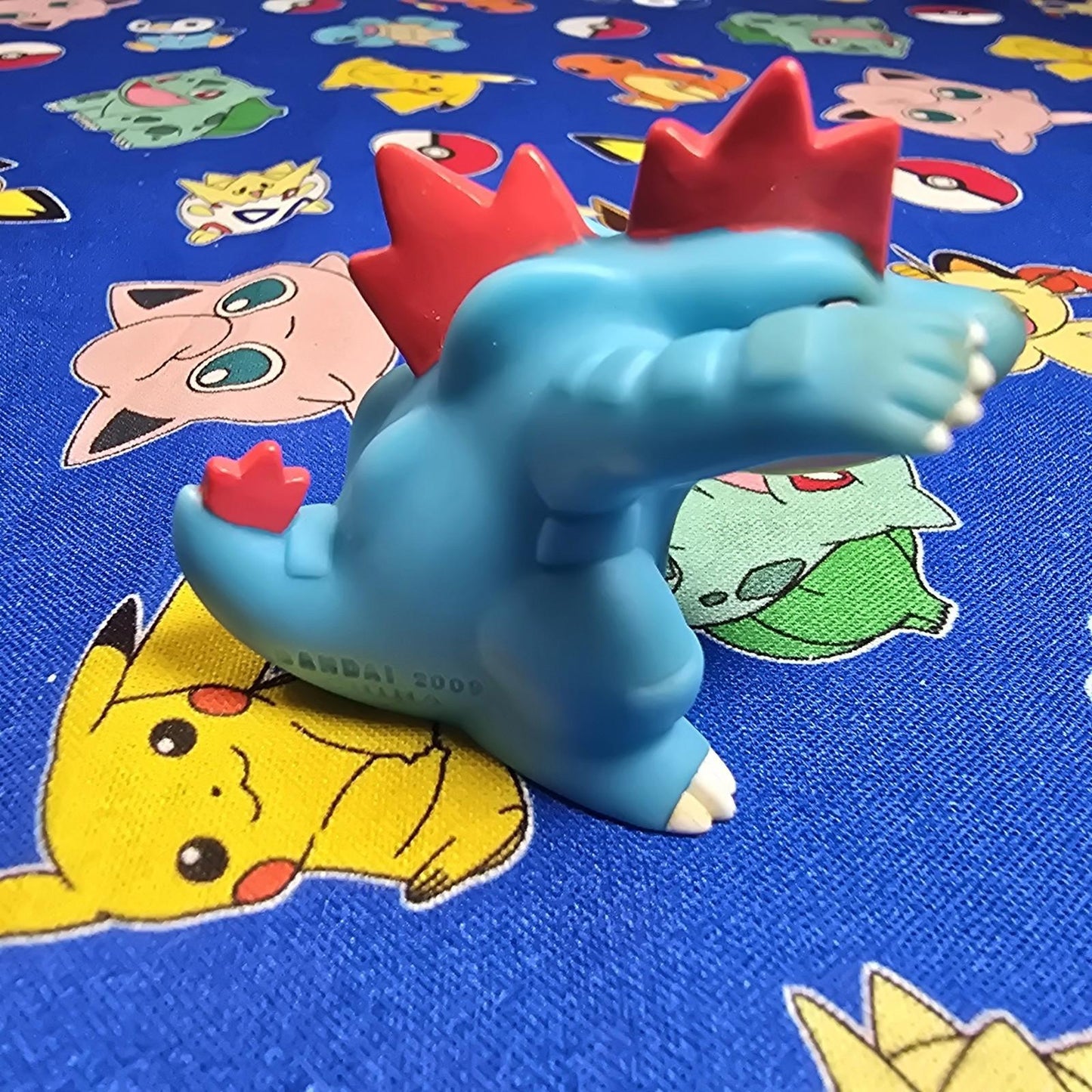 Pokemon Feraligatr Figure Finger Puppet 2009 Nintendo Bandai PVC Japan US Seller