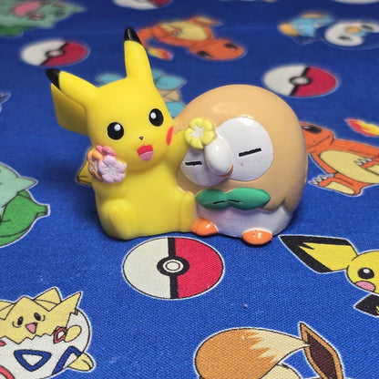 Pokemon Pikachu & Rowlet Figure Finger Puppet 2022 Nintendo PVC Bandai Japan USA