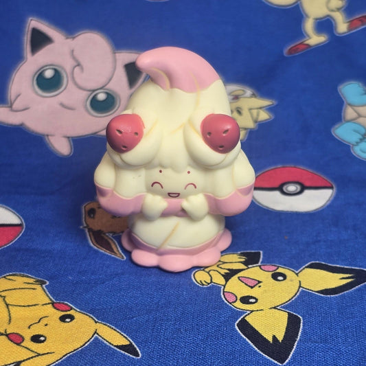 Pokemon Alcremie Ruby Swirl Figure Finger Puppet 2024 Nintendo Bandai Japan USA