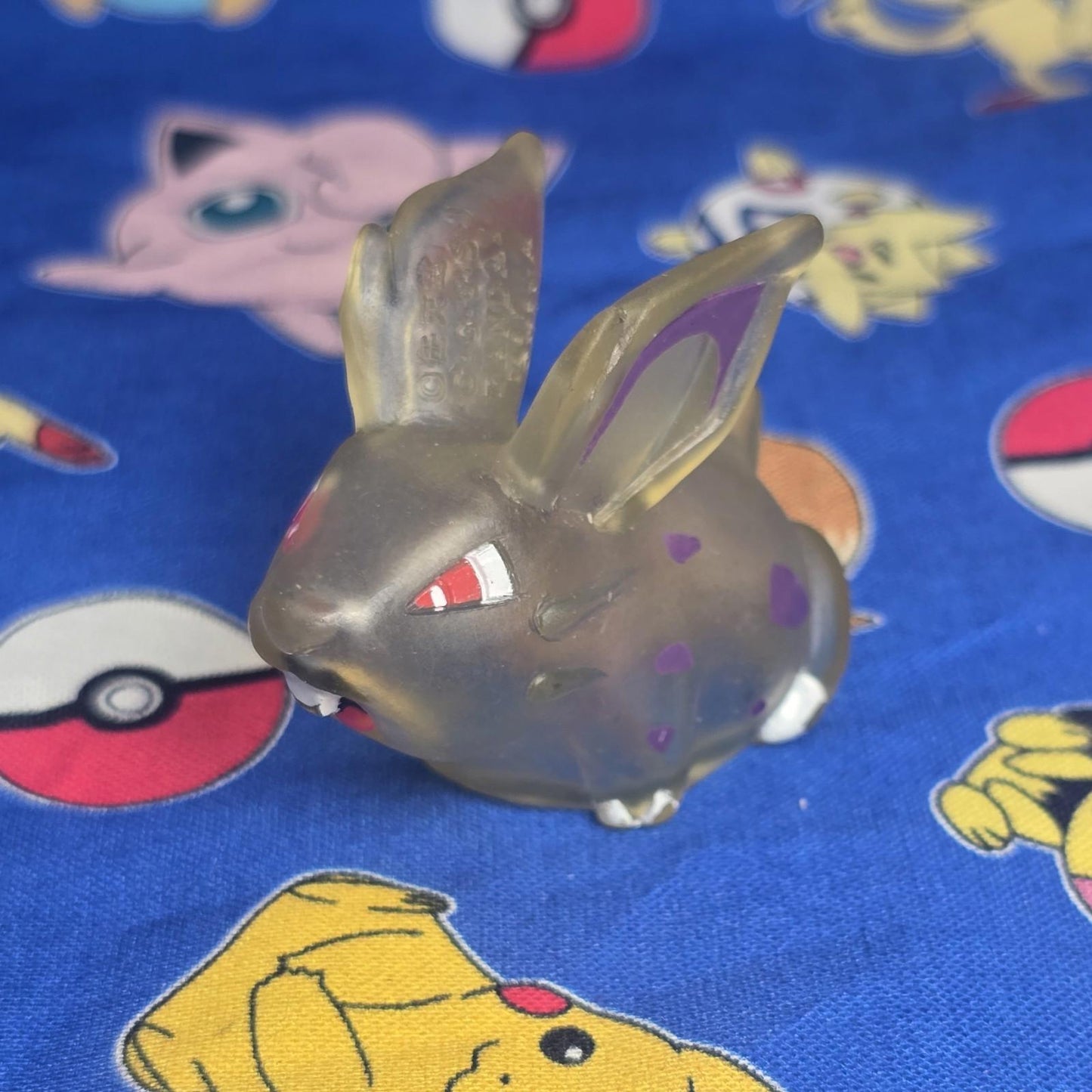 Pokemon Nidoran Clear Figure Finger Puppet 1997 Nintendo Bandai PVC Japan USA
