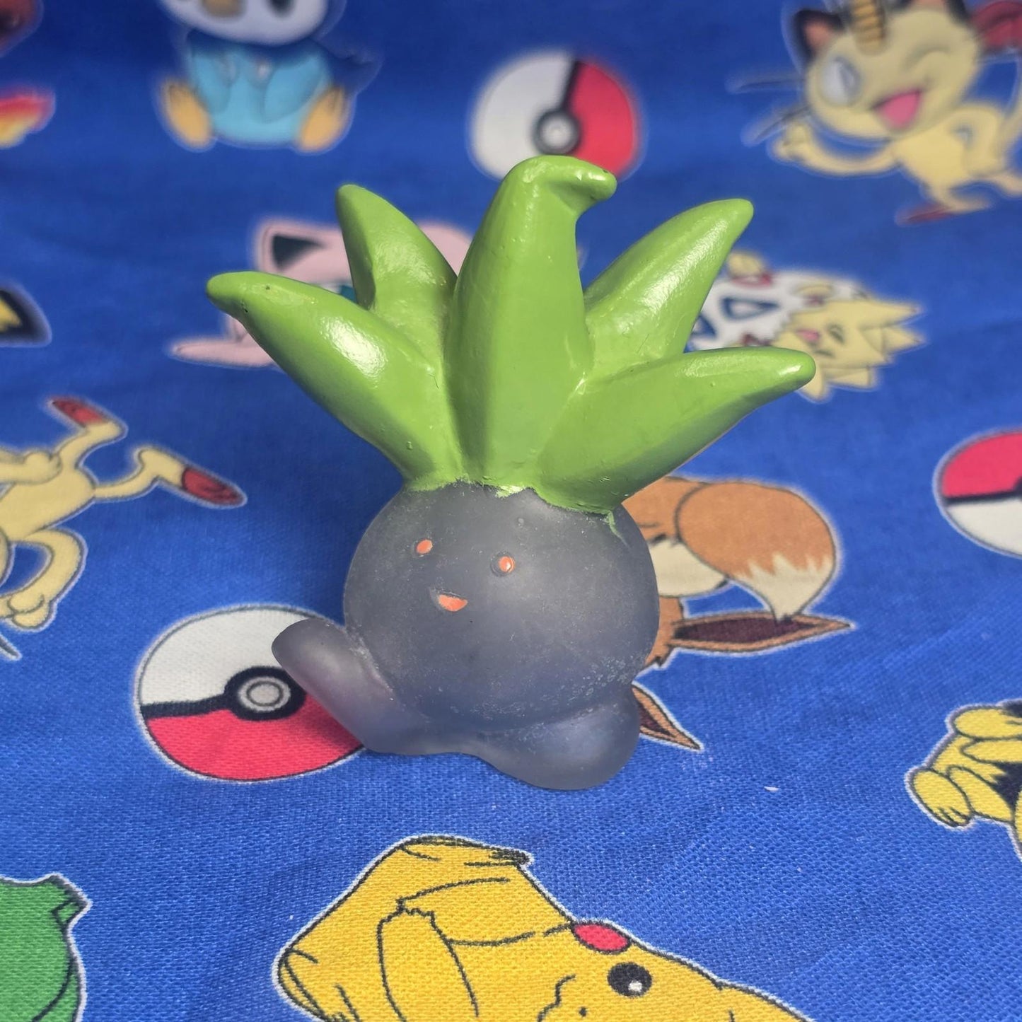 Pokemon Oddish Clear Figure Finger Puppet 1996 Nintendo Bandai Japan Vintage USA