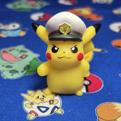 Pokemon Captain Pikachu Figure Finger Puppet 2024 Nintendo Bandai PVC Japan USA