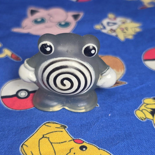 Pokemon Poliwhirl Clear Figure Finger Puppet 1996 Bandai Nintendo PVC Japan USA