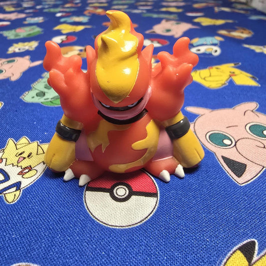 Pokemon Magmortar Figure Finger Puppet 2007 Nintendo Bandai PVC Japan USA Seller
