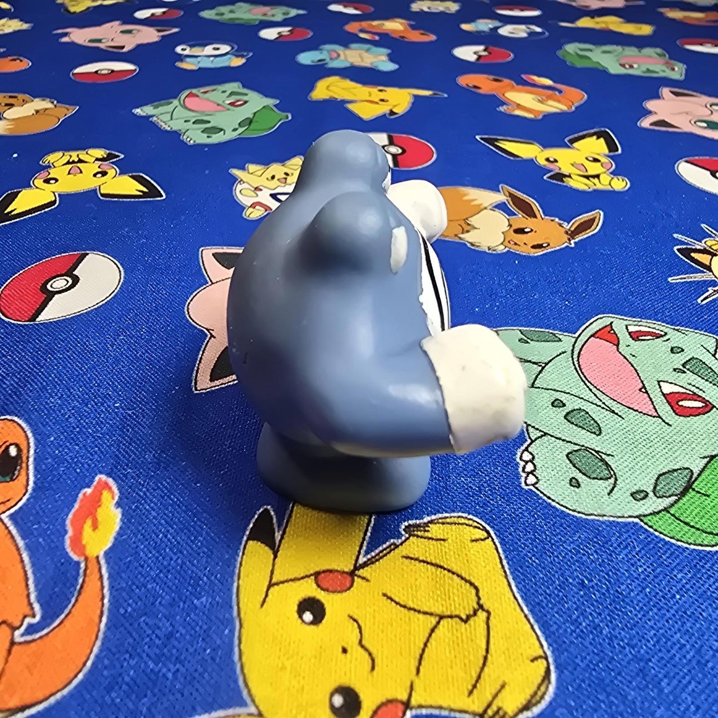 Pokemon Poliwrath Dark Figure Finger Puppet 1997 Bandai Nintendo PVC Vintage US