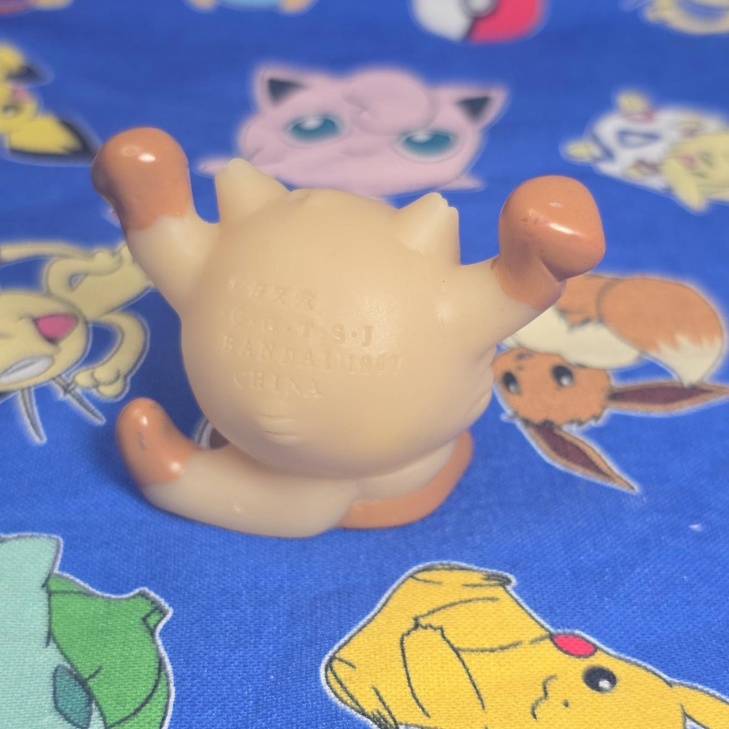 Pokemon Mankey Clear Figure Finger Puppet 1997 Nintendo Bandai Vintage Japan USA