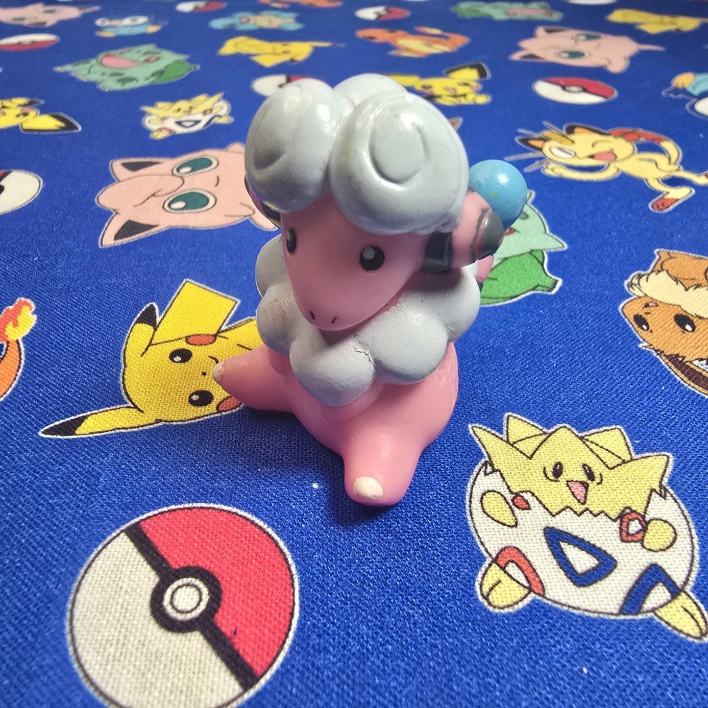 Pokemon Flaaffy Figure Finger Puppet 2001 Nintendo Bandai PVC Vintage Japan USA