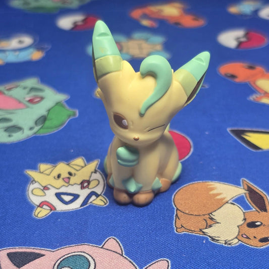 Pokemon Leafeon Figure Finger Puppet 2024 Nintendo Bandai PVC Japan Vintage USA