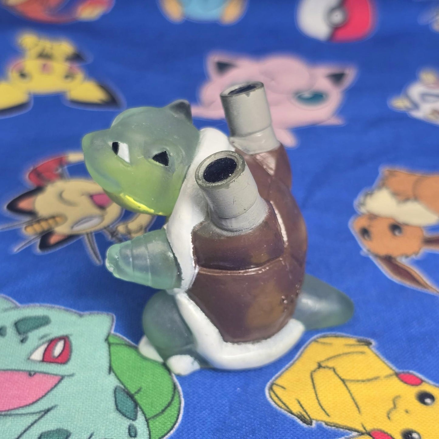 Pokemon Blastoise Clear Figure Finger Puppet 1996 Nintendo Bandai PVC Japan USA