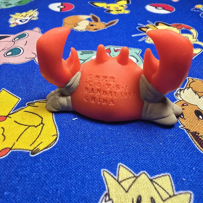 Pokemon Krabby Figure Finger Puppet 1997 Bandai Nintendo PVC Vintage USA Seller