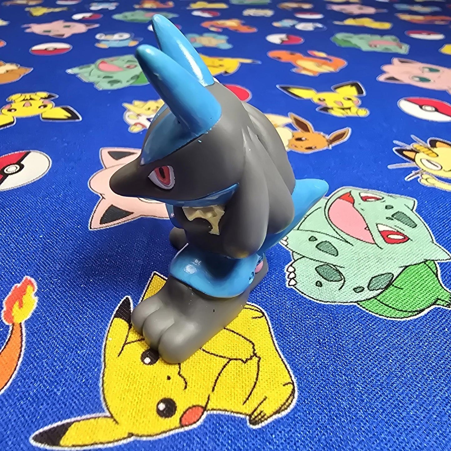 Pokemon Lucario Figure Finger Puppet 2005 Nintendo Bandai PVC Japan USA Seller