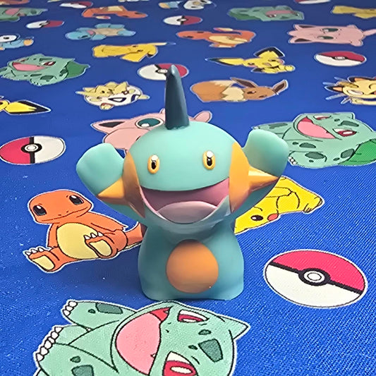 Pokemon Marshtomp Figure Finger Puppet 2003 Nintendo Bandai PVC Vintage Japan US