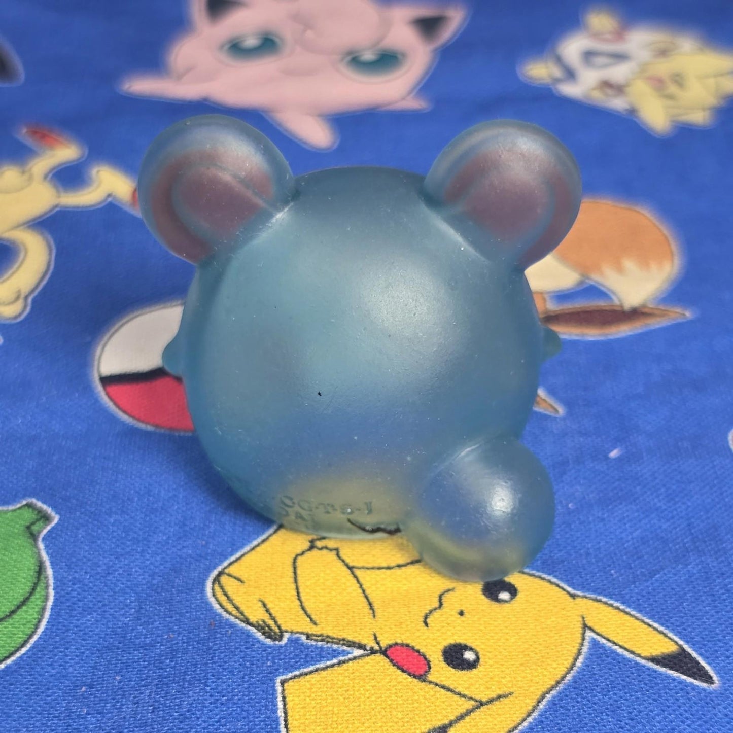 Pokemon Marill Clear Figure Finger Puppet 1999 Nintendo Bandai Vintage Japan USA