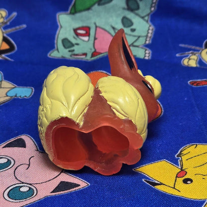 Pokemon Flareon Clear Figure Finger Puppet 1997 Nintendo Bandai Vintage Japan US