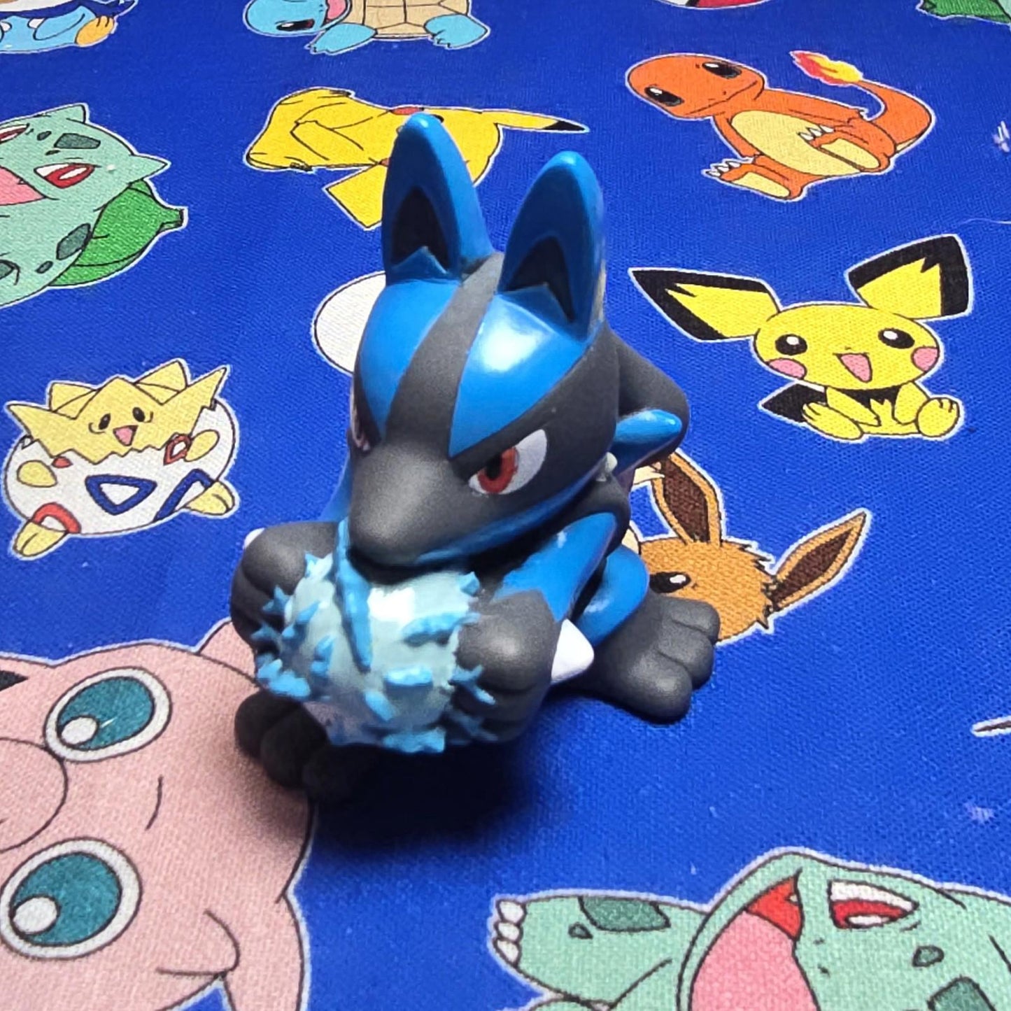 Pokemon Lucario Figure Finger Puppet 2012 Nintendo Bandai PVC Japan USA Seller