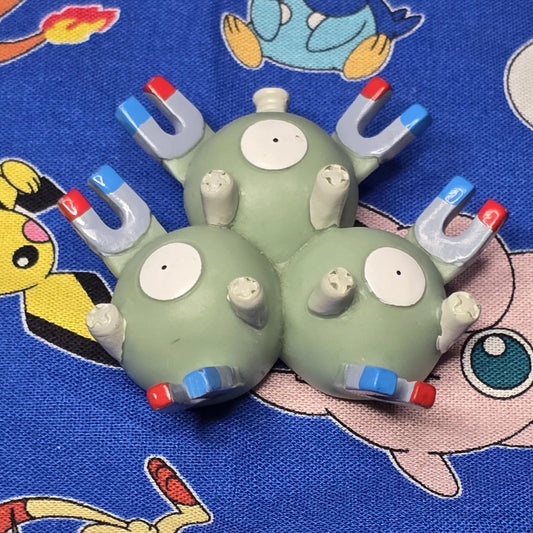 Pokemon Magneton Figure Finger Puppet 1998 Nintendo Bandai Vintage PVC Japan USA