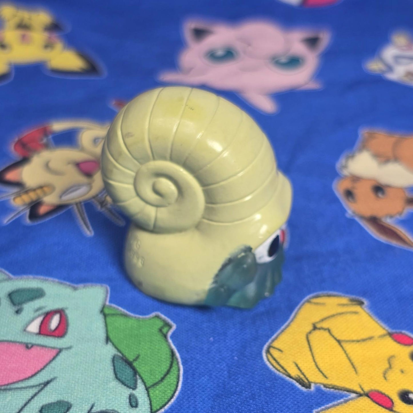 Pokemon Omanyte Clear Figure Finger Puppet 1996 Nintendo Bandai PVC Japan USA