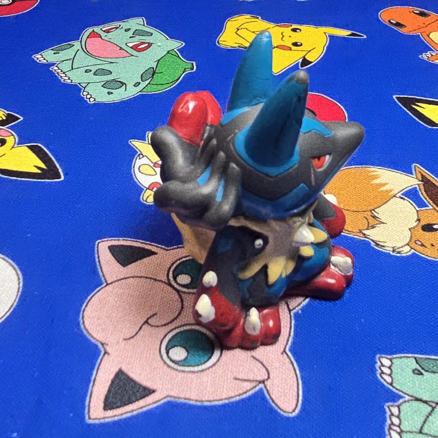 Pokemon Mega Lucario Figure Finger Puppet 2013 Nintendo Bandai Japan USA Seller