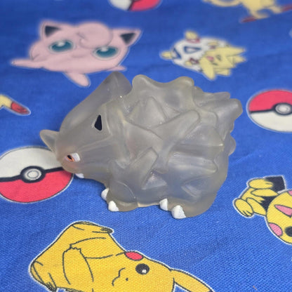 Pokemon Rhyhorn Clear Figure Finger Puppet 1996 Nintendo Bandai Vintage Japan US