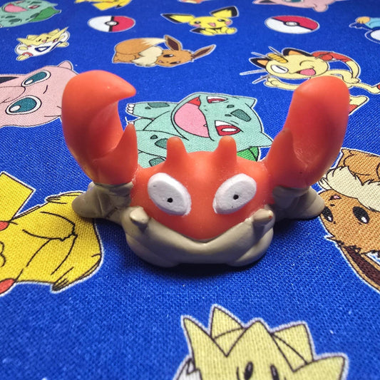 Pokemon Krabby Figure Finger Puppet 1997 Bandai Nintendo PVC Vintage USA Seller