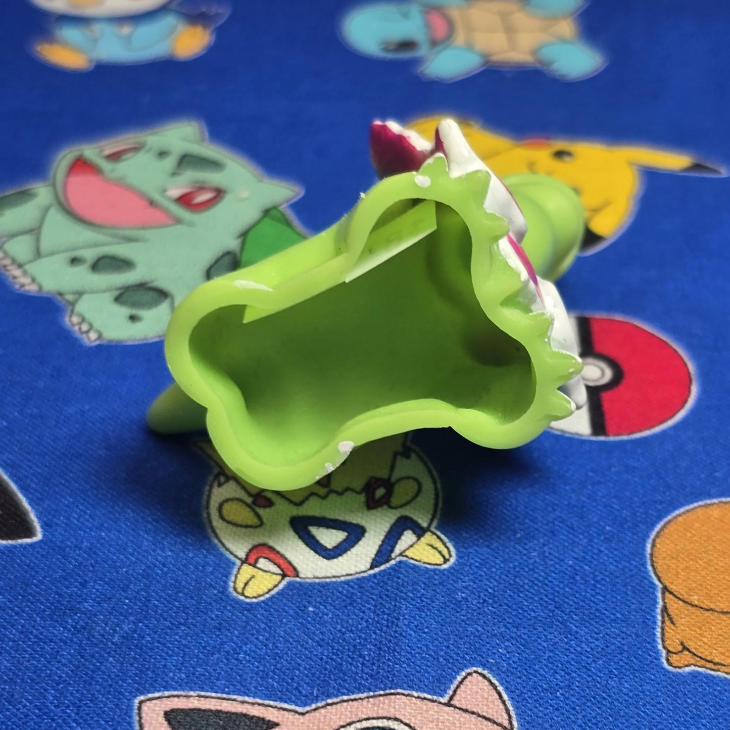 Pokemon Meganium Figure Finger Puppet 2001 Nintendo Bandai PVC Vintage Japan US